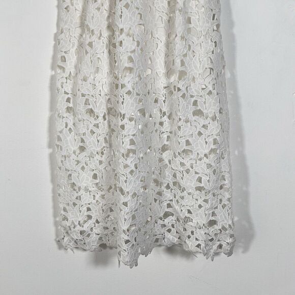 Endless Rose Crotchet Floral Lace Spaghetti Strap Midi Dress Womens Sz S White - Picture 6 of 11